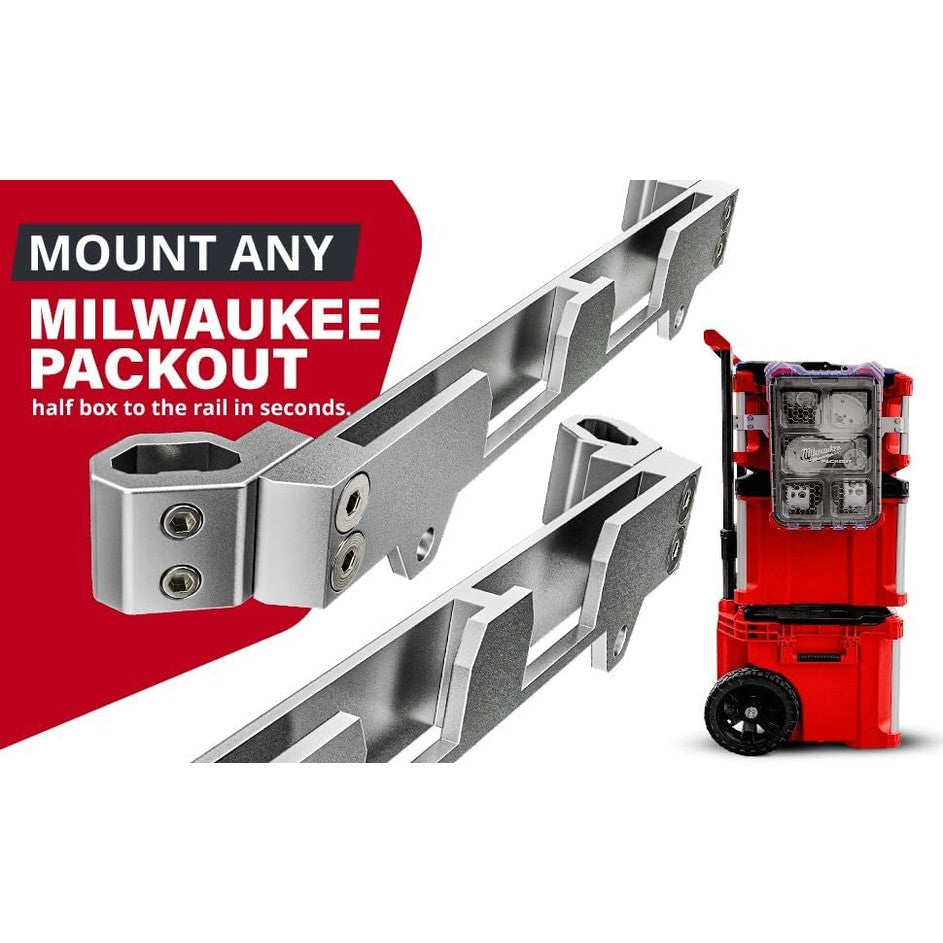 Alpha Engineered Tool Rail Mount Compatible with Milwaukee Packout