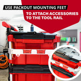 Alpha Engineered Tool Rail Mount Compatible with Milwaukee Packout