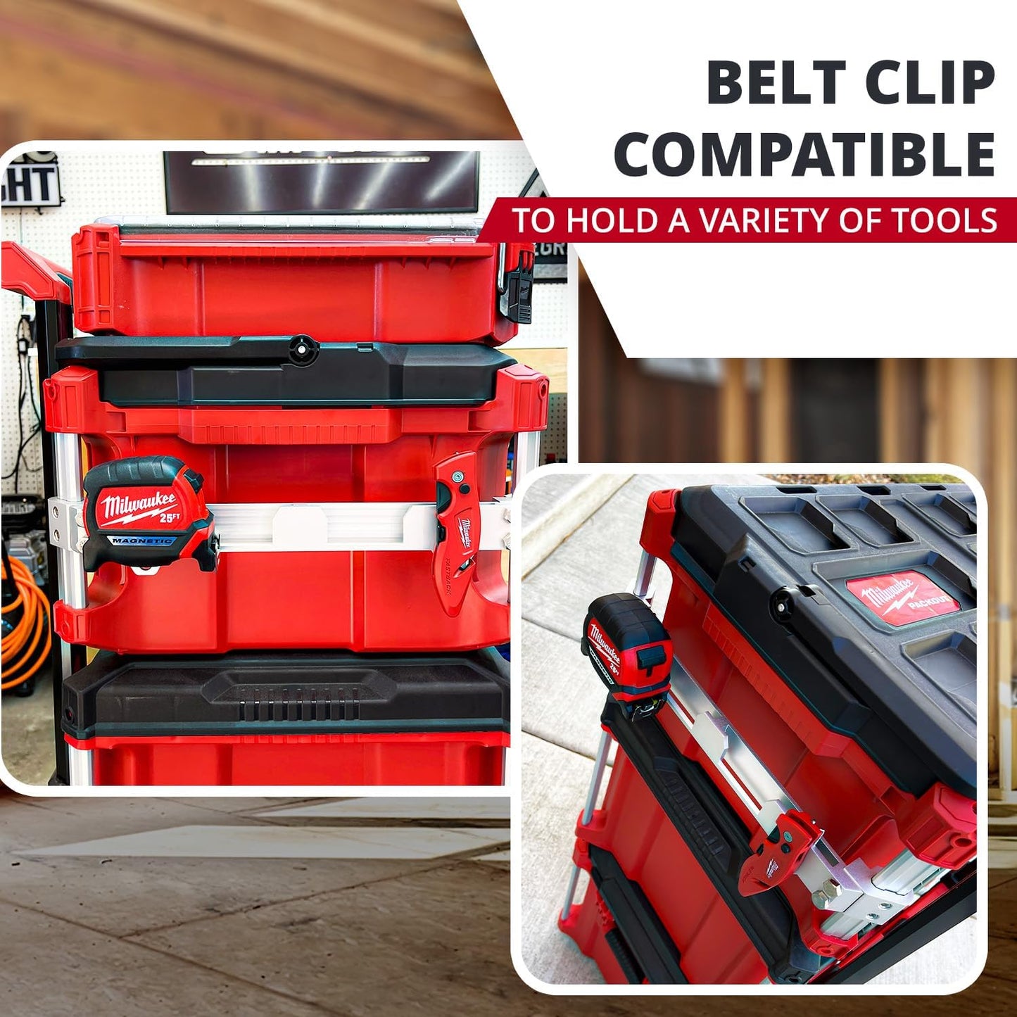 Alpha Engineered Tool Rail Mount Compatible with Milwaukee Packout