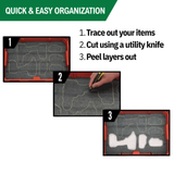 FLEX STACK PACK 3-Drawer Tool Box - Kaizen Inserts