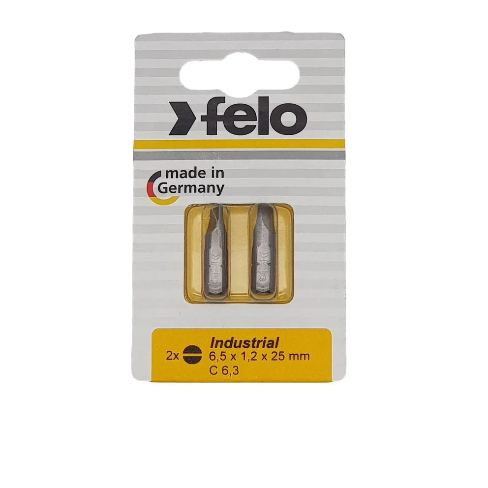 Felo 02061036 Slotted 6.5 x 1.2 x 25 mm Bits - 2 Pieces