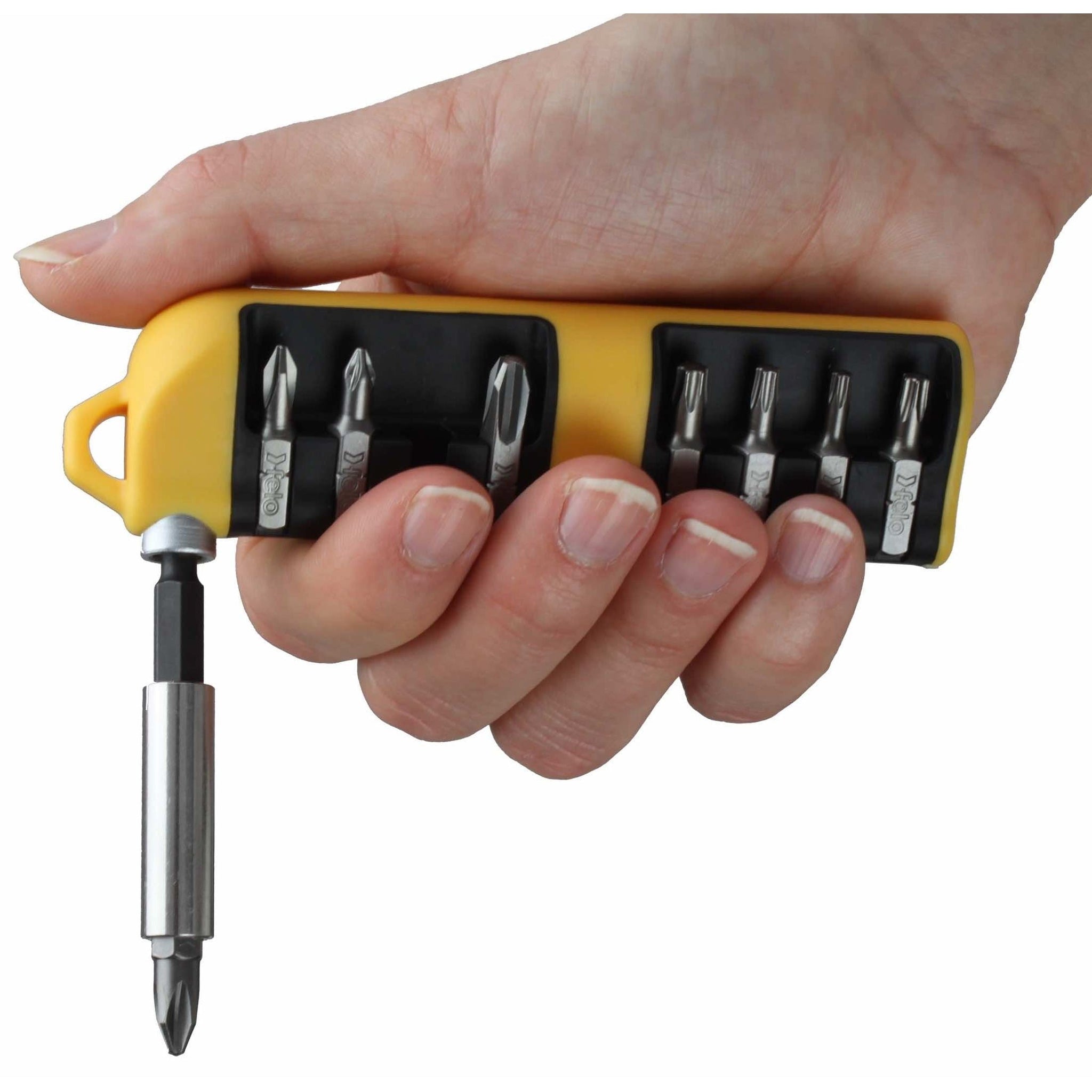 Felo 02080106 Set of SL/PH/PZ/Tx Industrial bits with bit holder in case, 9 pcs