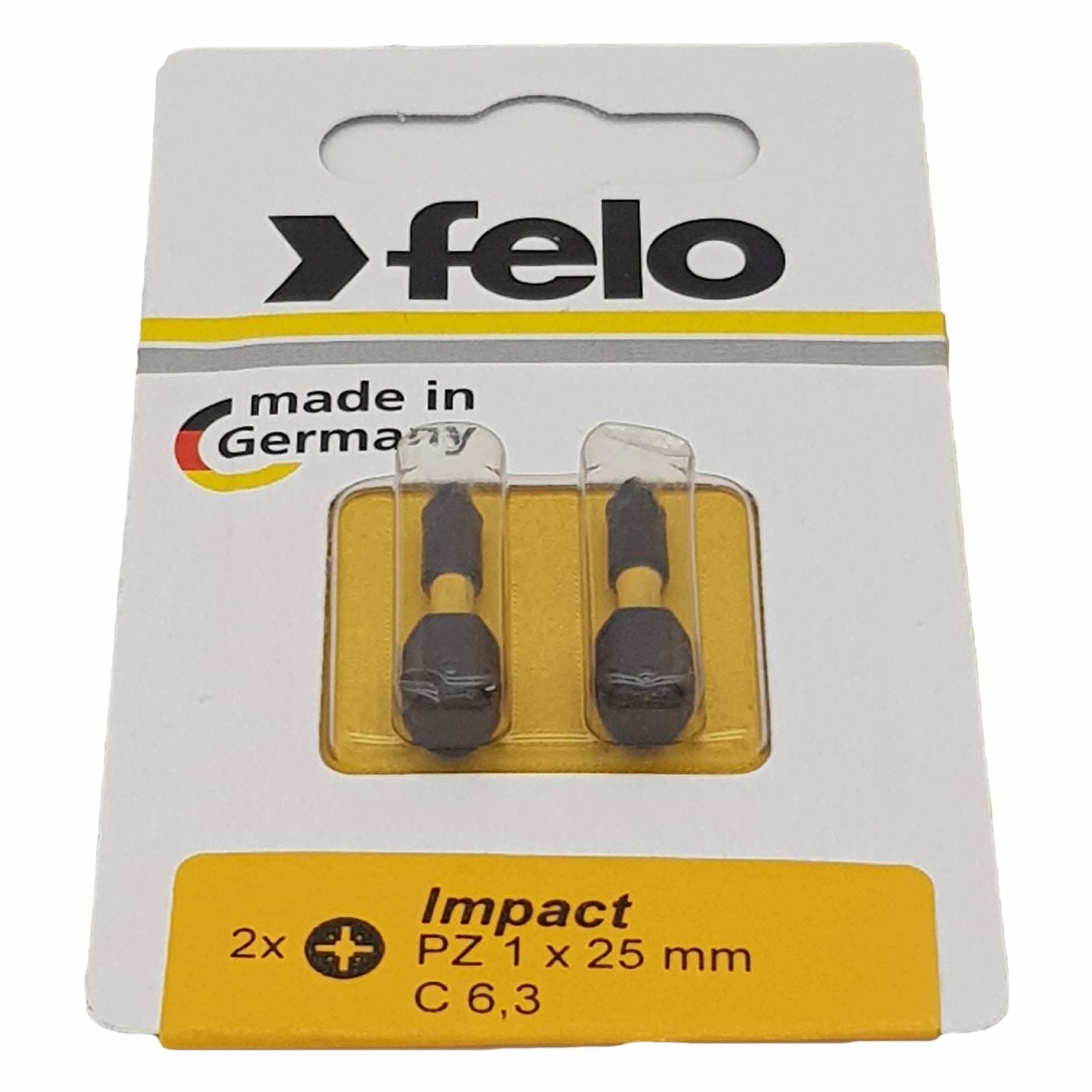 Felo 02101241 Impact cross bit series Impact PZ 1X25, 2 pcs