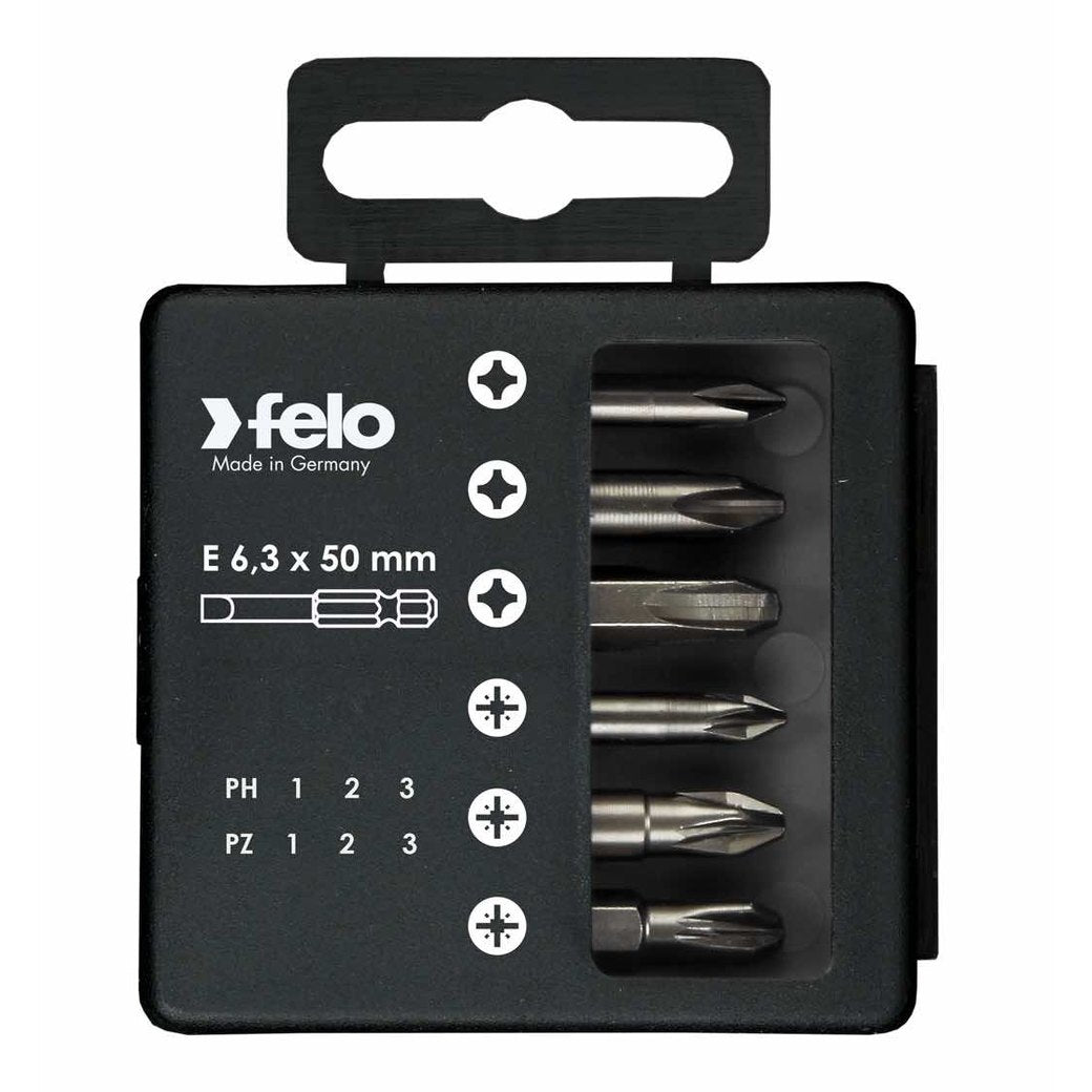 Felo 03292716 Bit set SL/H +/- Industrial 70 mm in case, 6 pcs