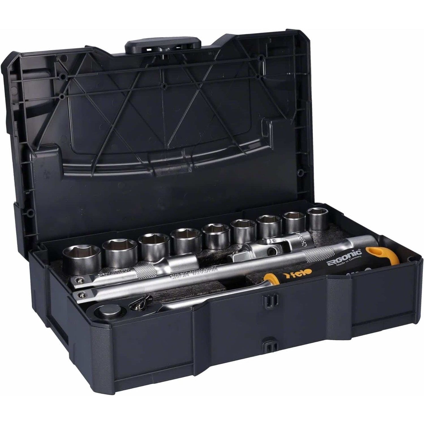 Felo 05681318 ERGONIC Ratchet Set in Systainer, Metric, 1/2" Drive, 13 - 22 mm, 13-pcs