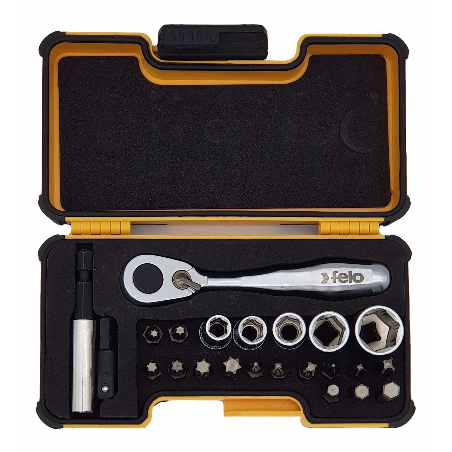 Felo 05772306 XS Strongbox 1/4" Drive Bit Ratchet Set, 23 Pieces