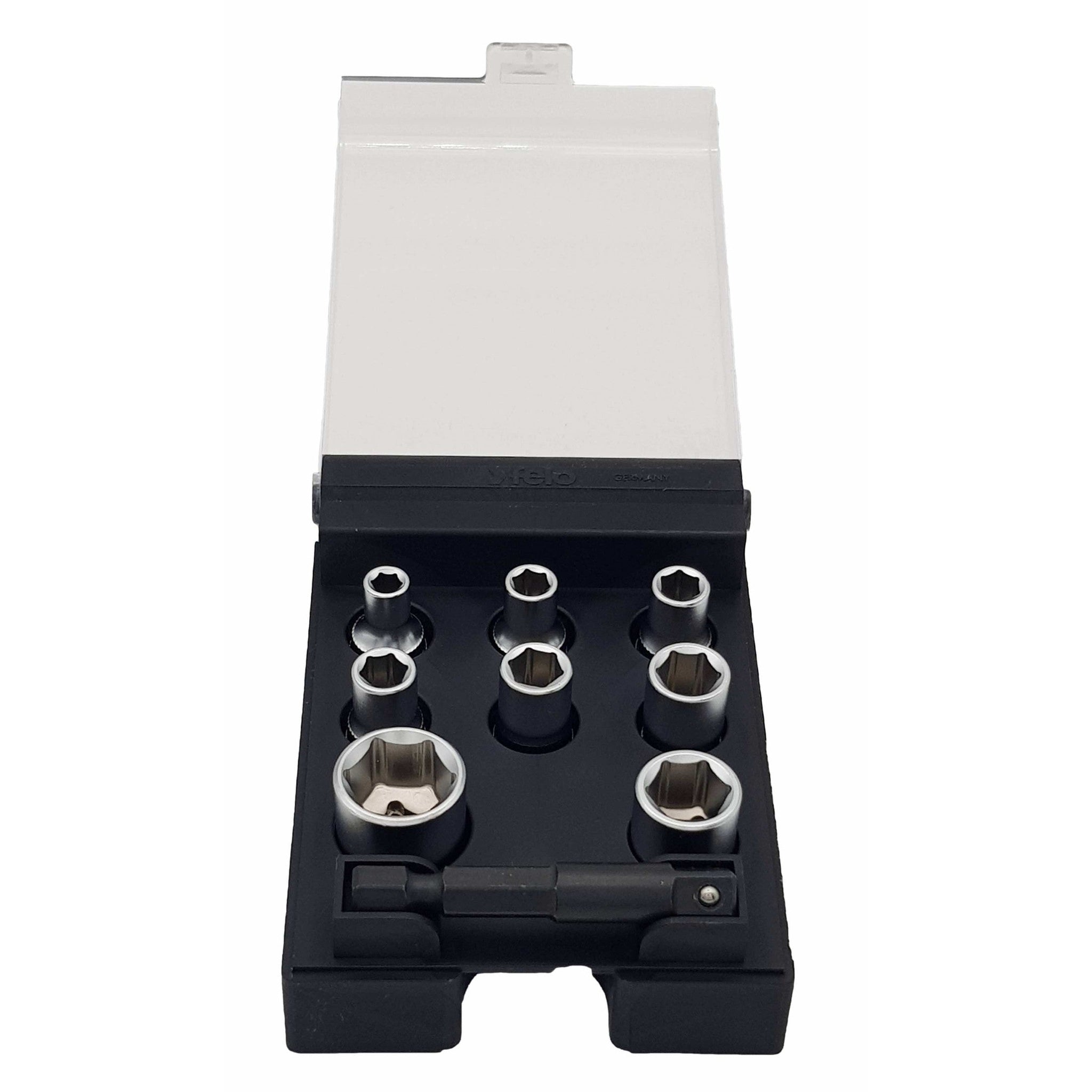 Felo 05798106 - 1/4" Drive Nut Box with 8 Metric Sockets & Adapter