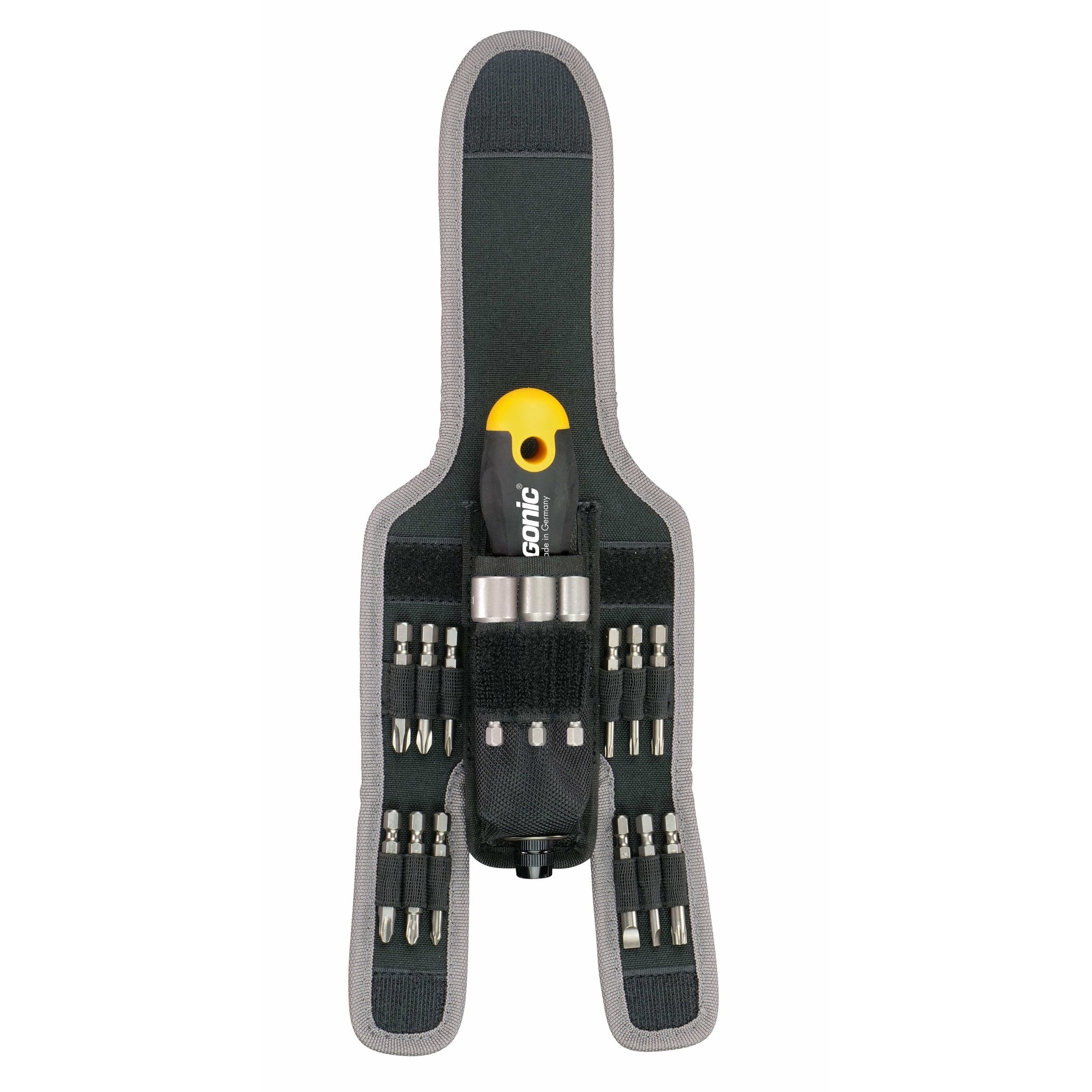 Felo 06071604 Ergonic K Handle Ratcheting Screwdriver Pouch Set, 16 Pieces