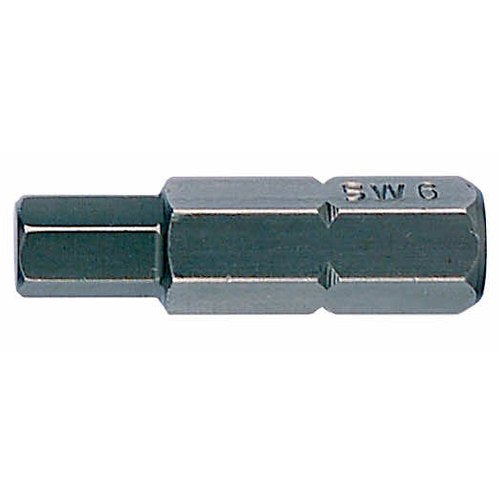 Felo 07460010 Industrial Metric Hex Bit, 6 mm x 32 mm - 5/16" Hex Drive