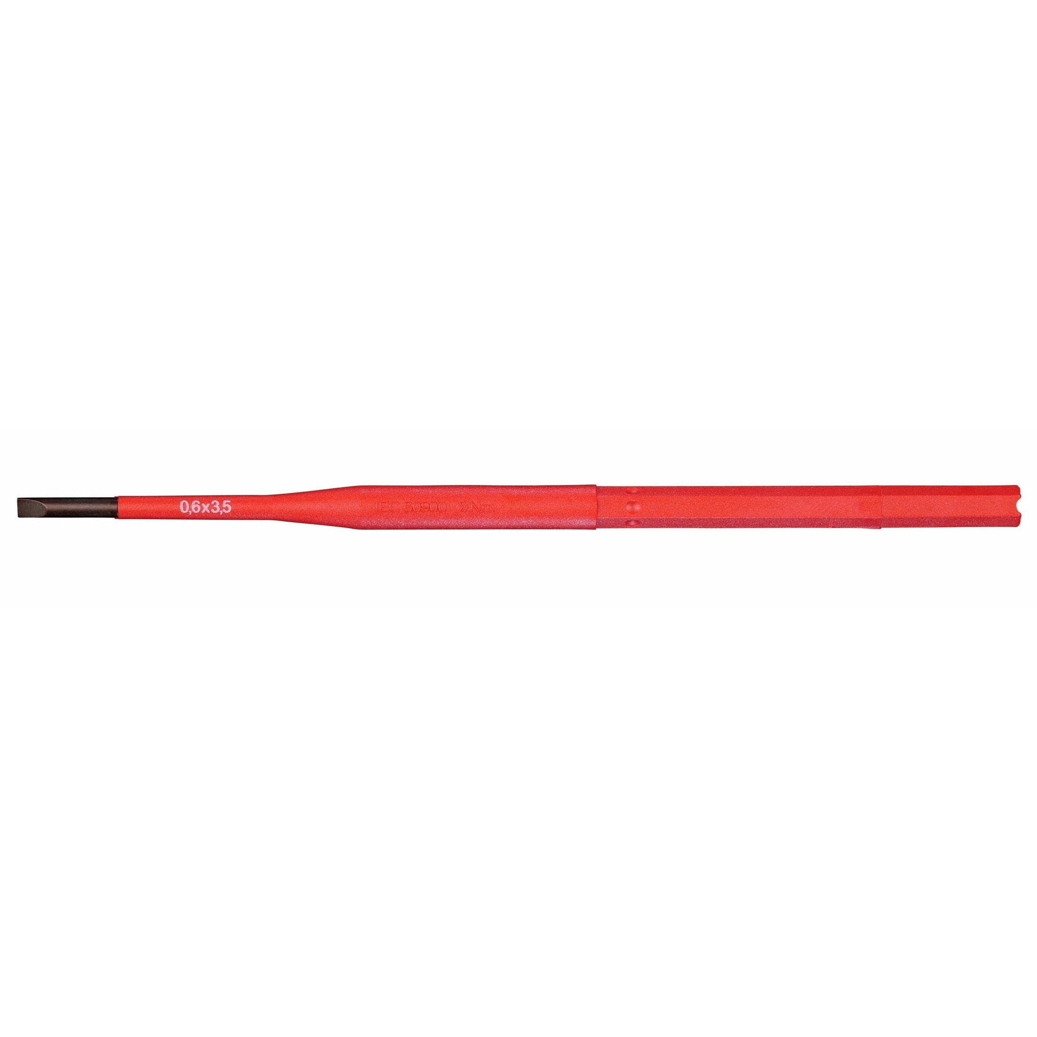 Felo 10035394 VDE Insulated Slim Blade for Torque Limiting Handle, Slotted SL 3.5 x 0.6 x 170 mm