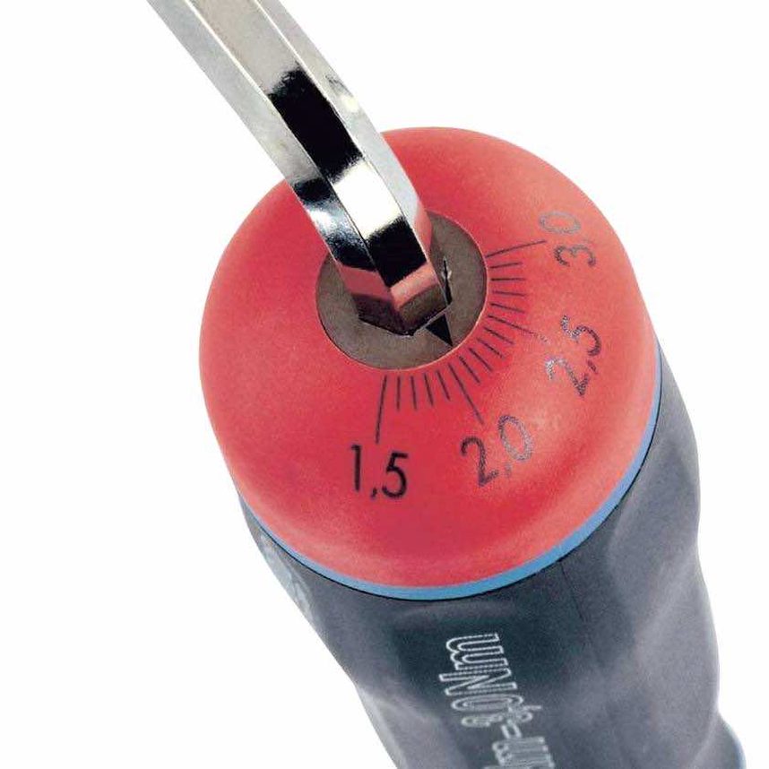 Felo 10099116 Screwdriver With Adjustable Torque NM Series 0.6-1.5 Nm & Attachments, 12 Pcs