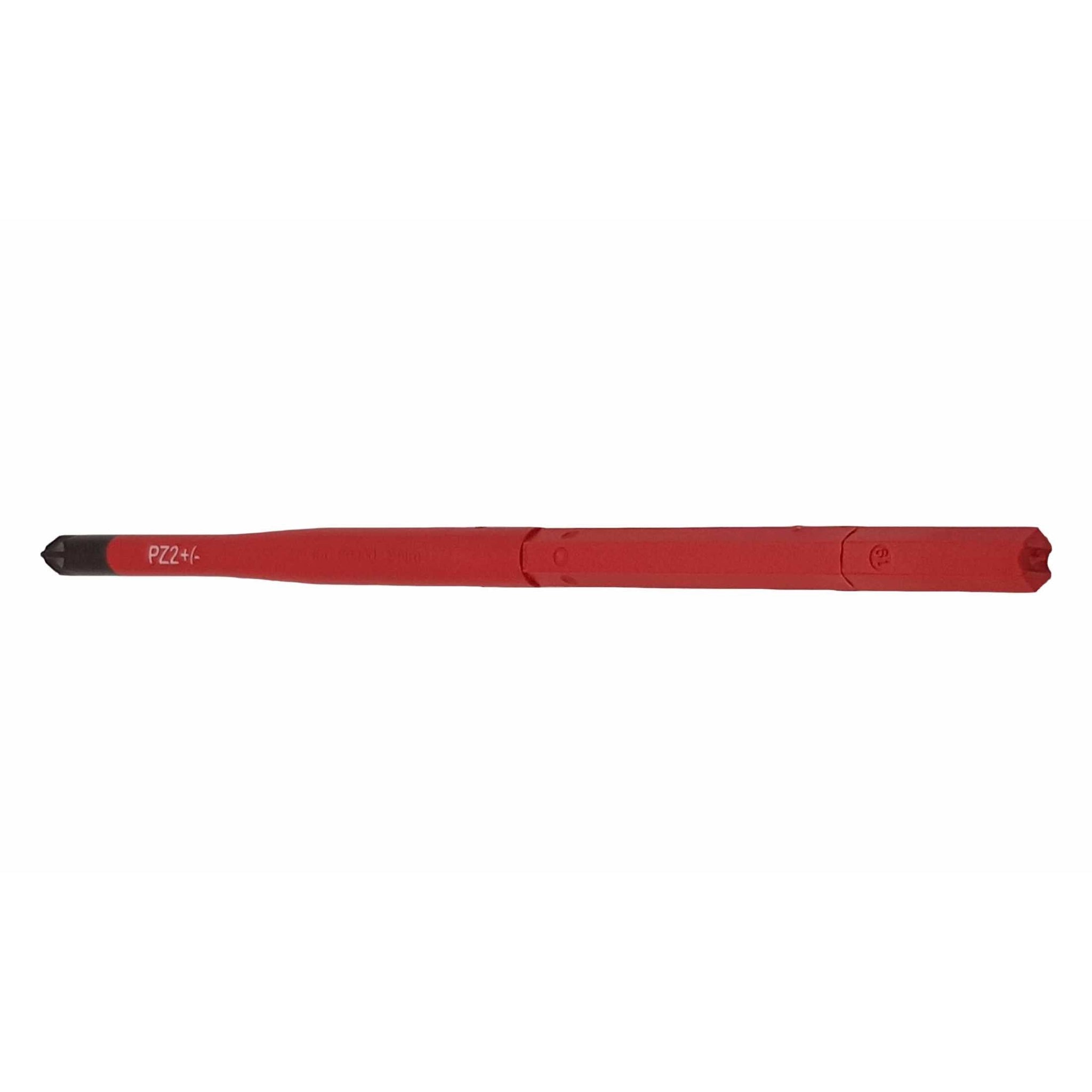 Felo 10720394 VDE Insulated Slim Blade for Torque Limiting Handle, Pozidriv/Slotted Plus-Minus 2 x 170 mm