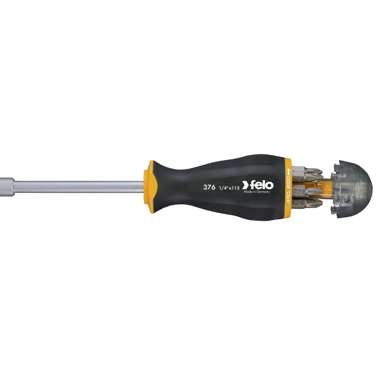 Felo 37604405 Magazine Handle Bitholder, SL/PZ/PH/Torx, 219 mm, 8 Pieces