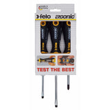 Felo 40093118 Ergonic 3 Piece Slotted & Phillips Screwdriver Set
