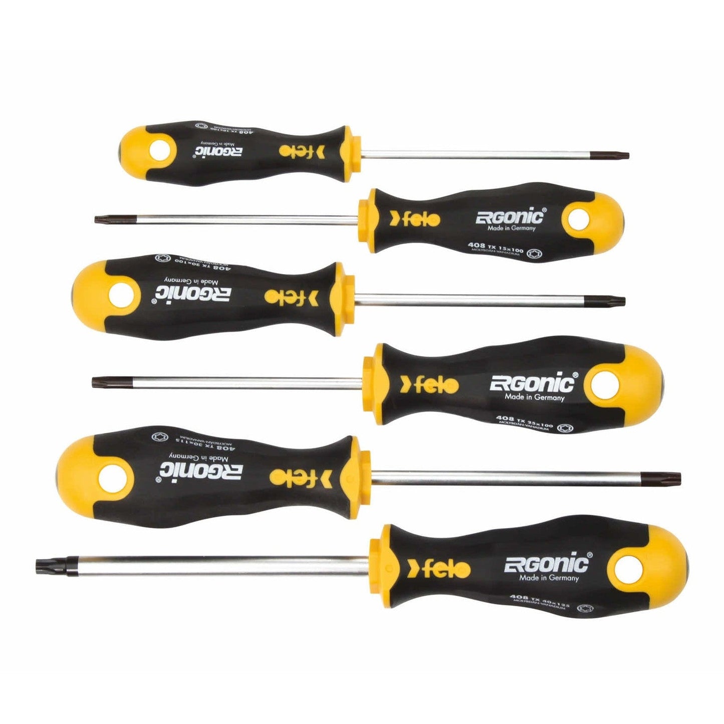 Felo 40796148 Torx Screwdriver set TX10-TX40, 6 pcs