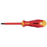 Felo 41720390 VDE Insulated Pozidriv-Slotted Plus-Minus #2 Ergonic Screwdriver, 100 mm