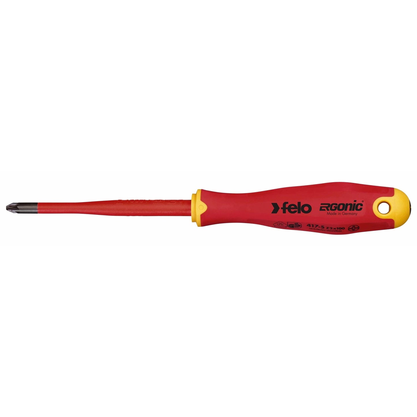 Felo 41729390 E-slim Insulated #2 x 100mm Slotted/Pozidriv Screwdriver