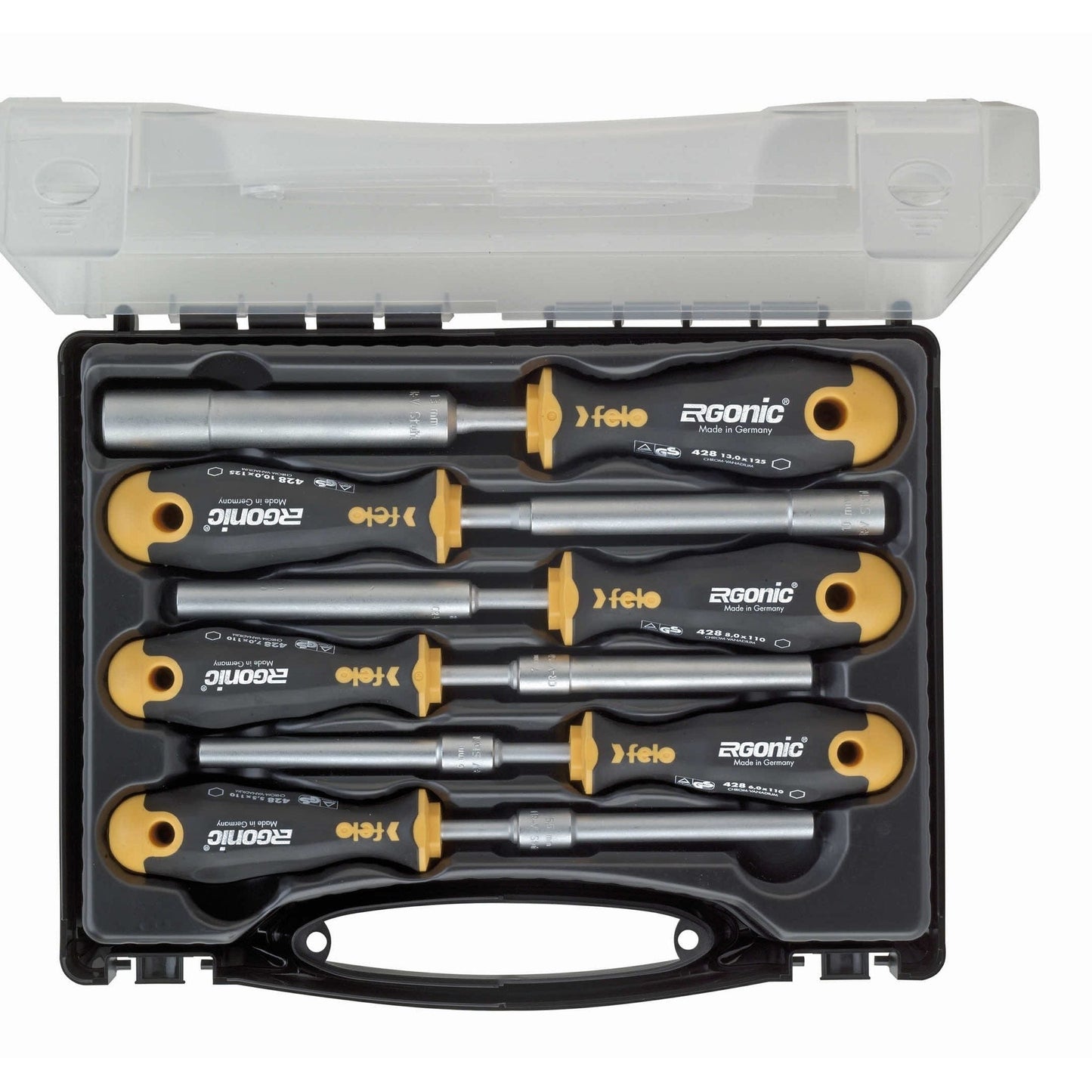 Felo 42810636 Ergonic M-TEC Nut Driver Set 5.5 - 13mm - Magnetic