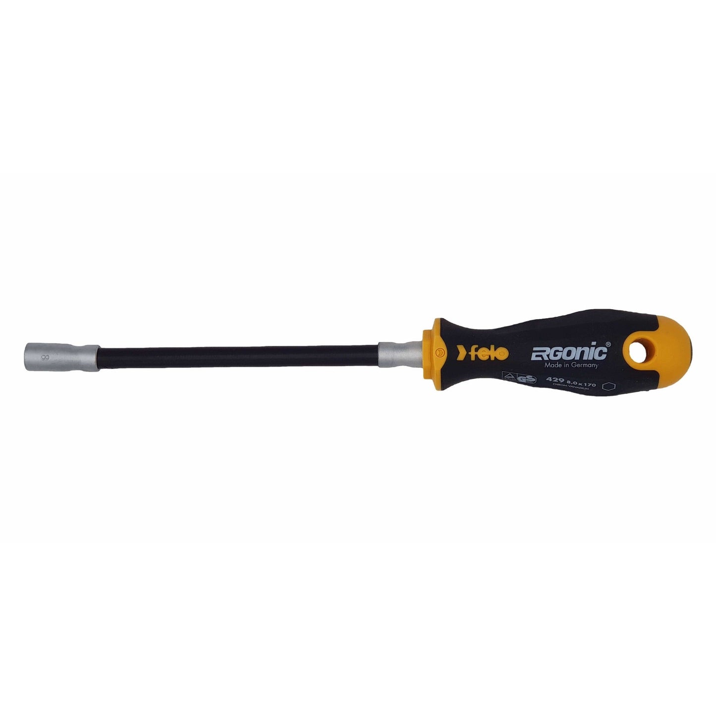 Felo 42908040 Ergonic 8.0X170 Screwdriver With Flexible Rod Socket Wrench