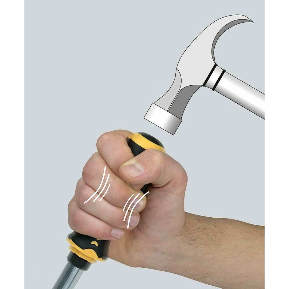 Felo 45130540 Ergonic with Striking Cap Pozidriv Screwdriver, PZ 3 x 150
