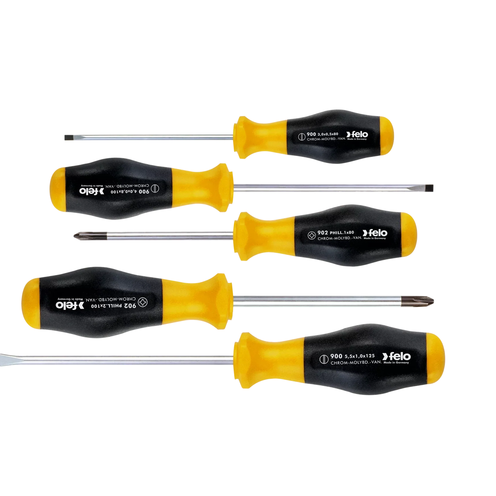 Felo 90095248 Screwdriver set SL/PH, 5 pcs