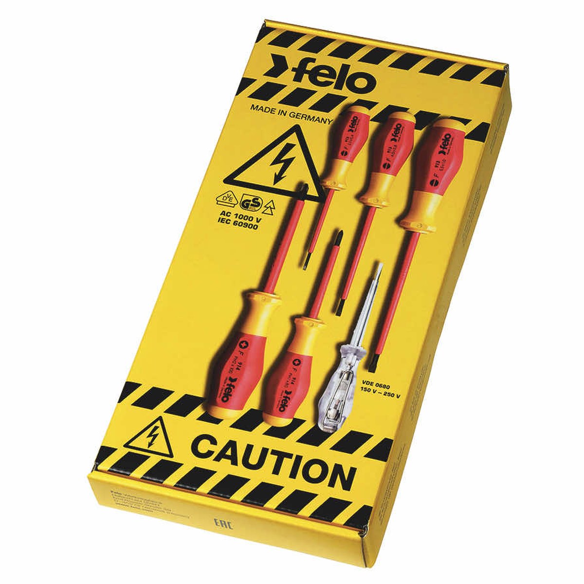Felo 91396298 Set of Dielectric Screwdrivers SL/PH/SQ, 6 pcs