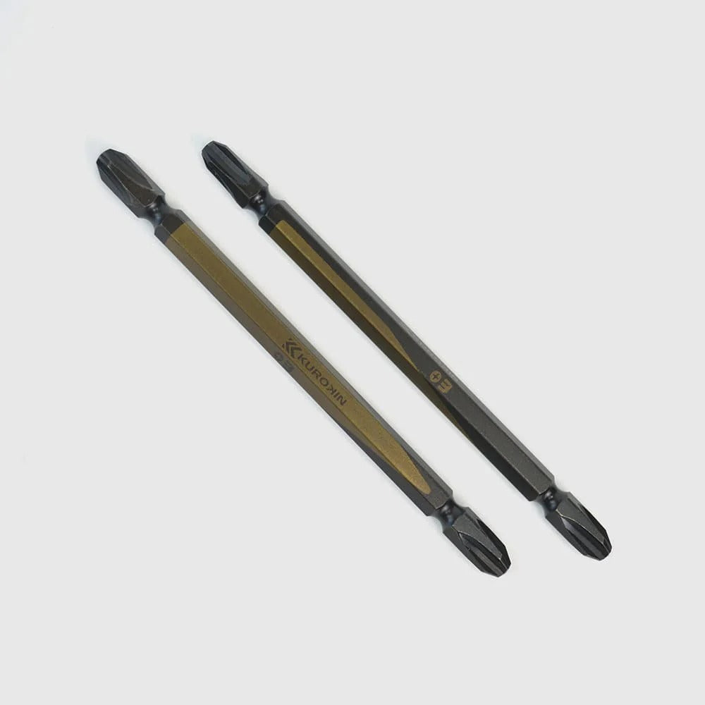 Fujiya Kurokin 5302-110-BG Double-ended bit, 2-piece set, +3 x 110mm
