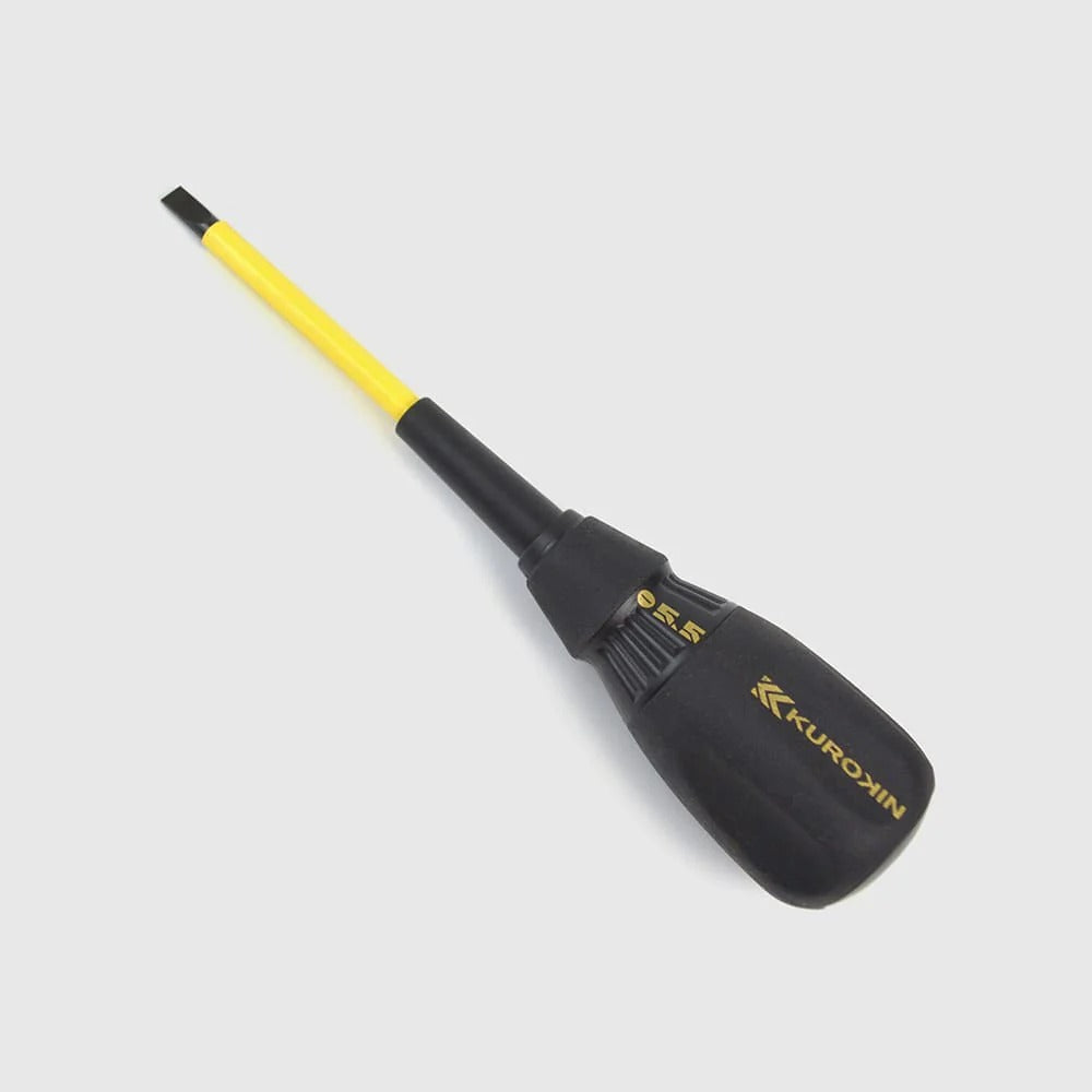 Fujiya Kurokin 554D-BG 5.5 x 100mm Electrician's Slotted Screwdriver
