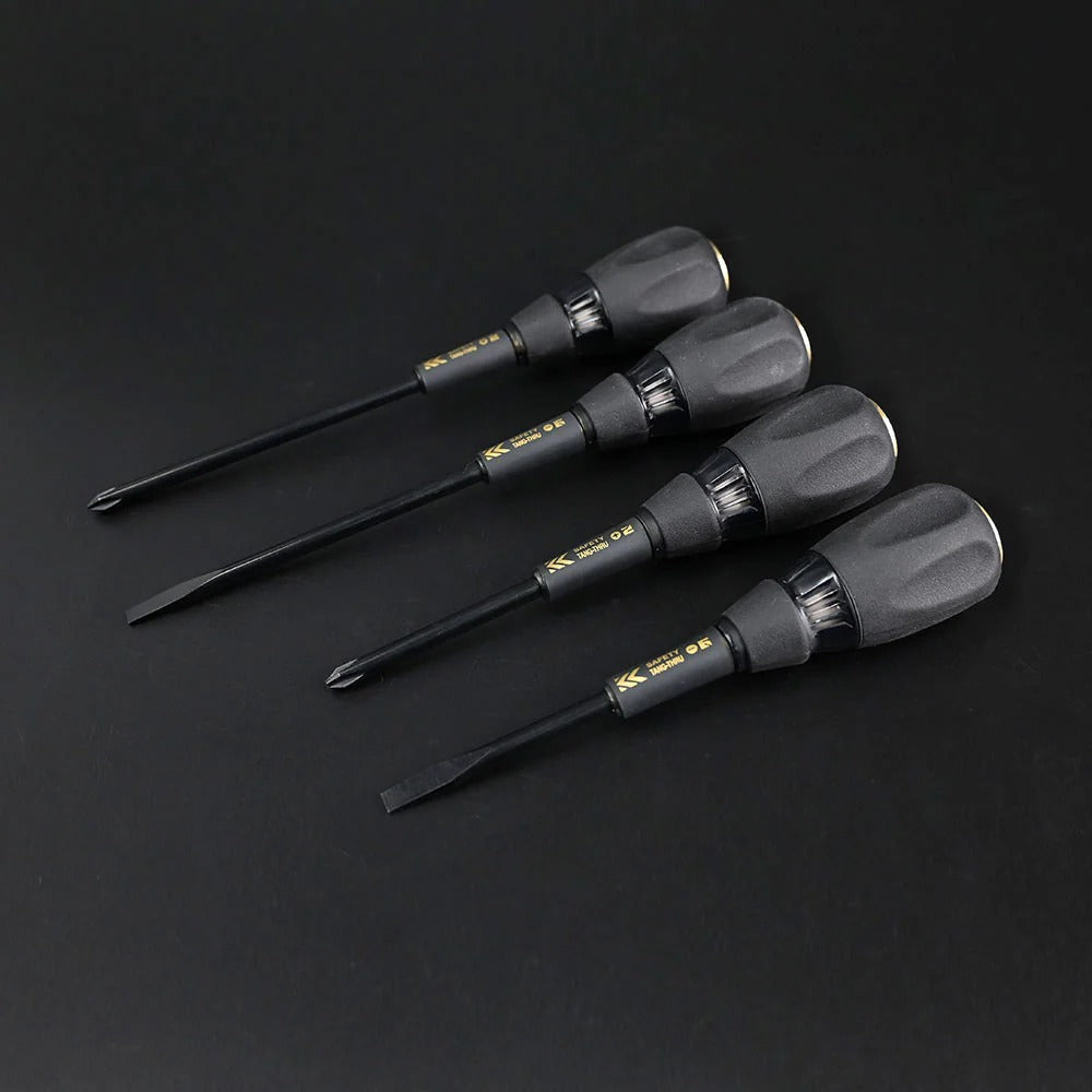Fujiya Kurokin 564SK-BG Slotted Screwdriver, 6mm Tip x 100mm Shaft 186mm OAL