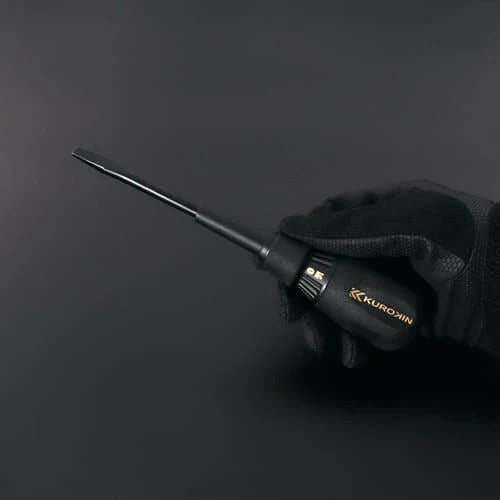 Fujiya Kurokin 566K-BG Slotted Screwdriver | 6mm Tip x 150mm Shaft 236mm OAL