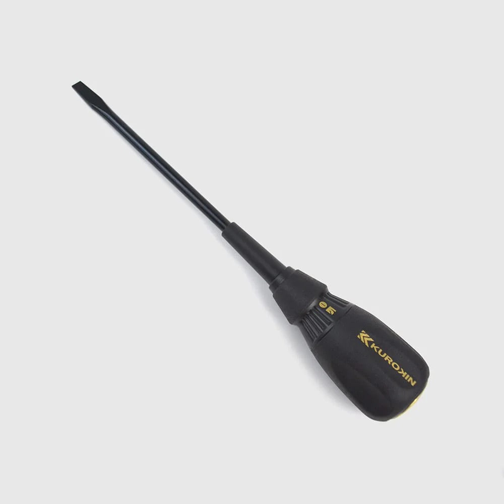 Fujiya Kurokin 566K-BG Slotted Screwdriver | 6mm Tip x 150mm Shaft 236mm OAL