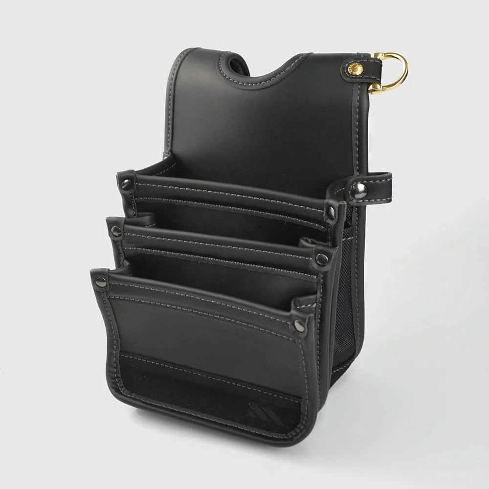 Fujiya Kurokin Architectural Thin Light PU Leather Tool Pouch