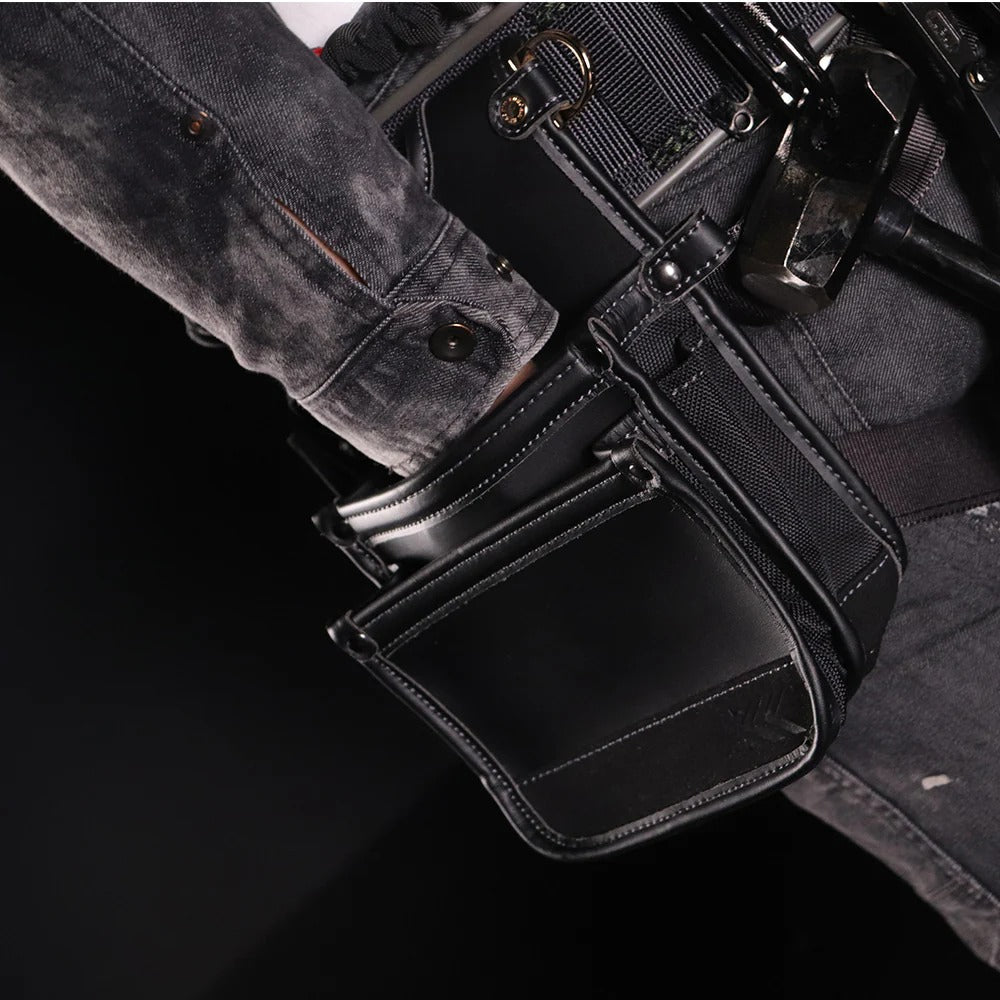 Fujiya Kurokin Architectural Thin Light PU Leather Tool Pouch