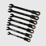 Fujiya Kurokin CWL-7S-BG 7-Piece Swivel Ratchet Combination Wrench Set 8-19mm