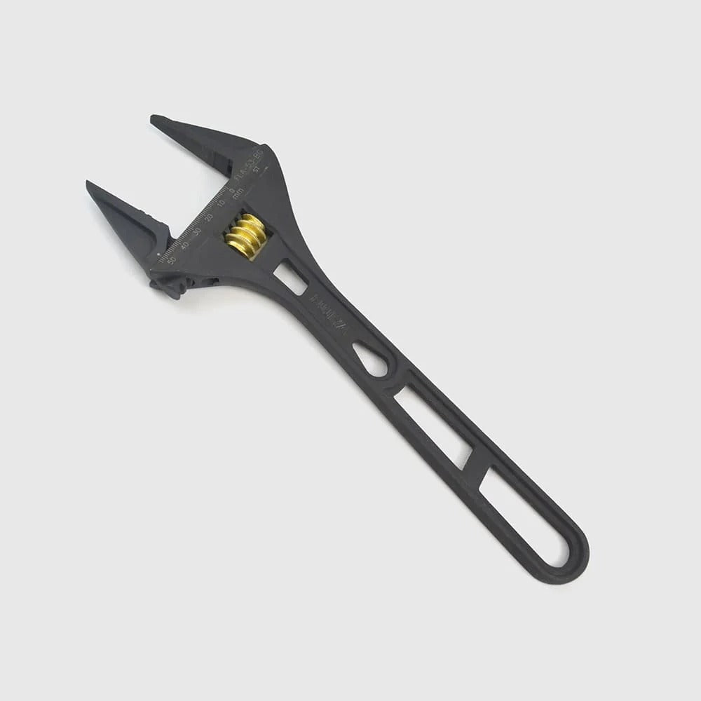 Fujiya Kurokin FLA-53-BG Lightweight Adjustable Wrench with Serrated Jaws