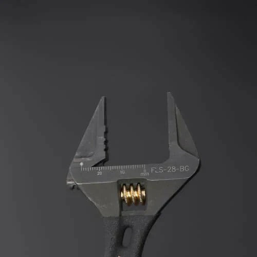 Fujiya Kurokin FLS-32-BG Short Shank Adjustable Wrench with Serrations