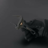 Fujiya Kurokin FLS-43-BG Lightweight Short Adjustable Wrench with Serrated Jaws