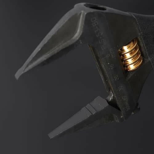 Fujiya Kurokin FLS-53-BG Lightweight Short Adjustable Wrench with Serrated Jaws