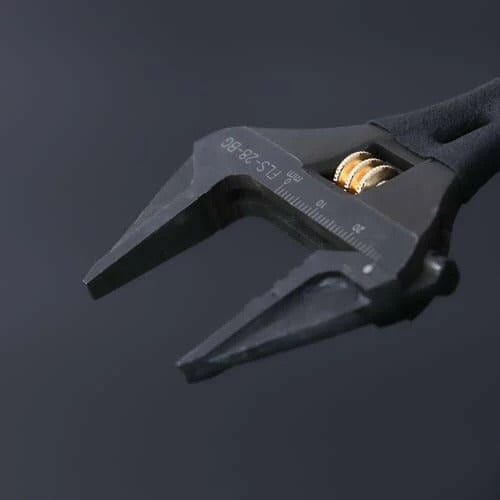 Fujiya Kurokin FLS-53-BG Lightweight Short Adjustable Wrench with Serrated Jaws