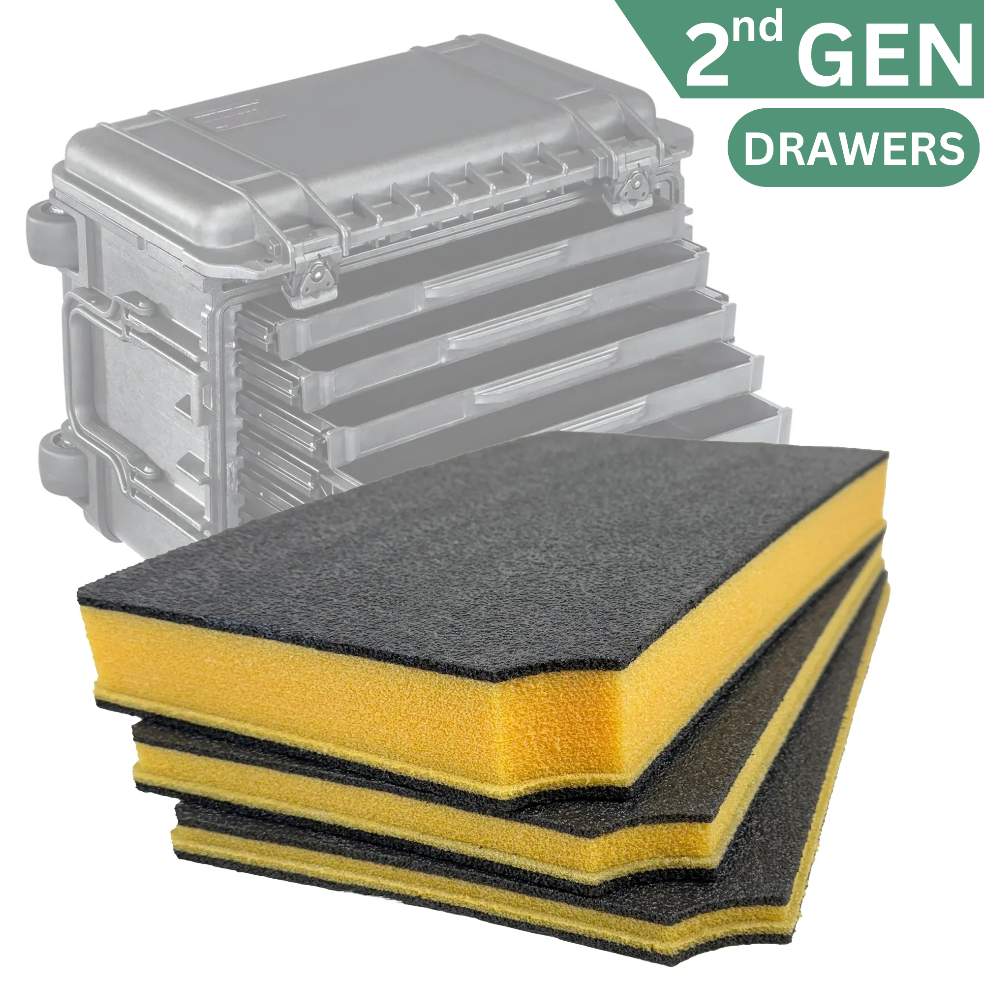 Gen 2 DRAWERS Pelican 0450 Mobile Tool Box - Kaizen Inserts