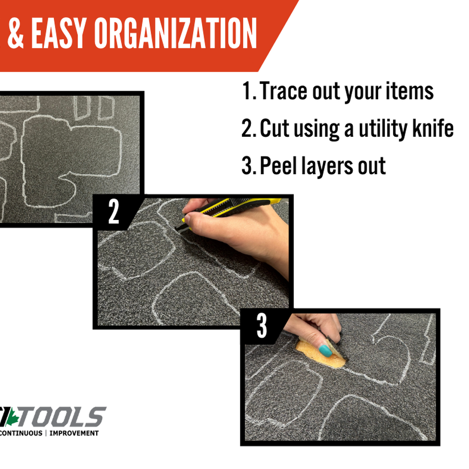 Gen 2 TOP TRAY Pelican 0450 Mobile Tool Box - Kaizen Inserts