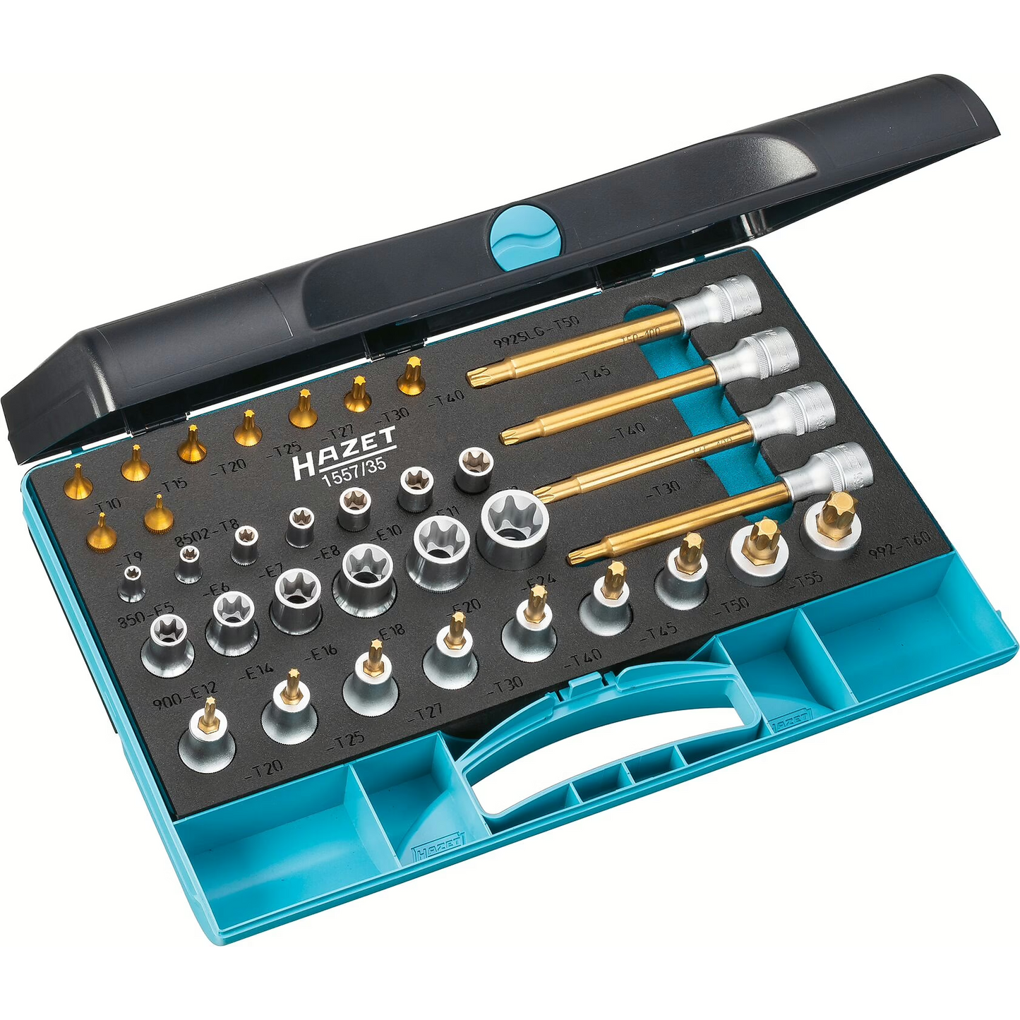 Hazet 1557/35 - 1/4" External Torx Tool Set, 35 Pieces