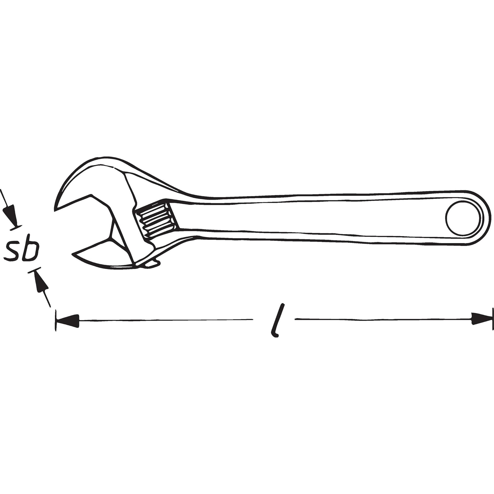 Hazet 279-18 -18" Open-End Adjustable Wrench
