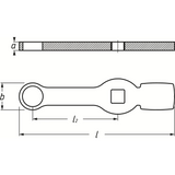 Hazet 2872-E18 Box-end wrench - with 2 striking faces