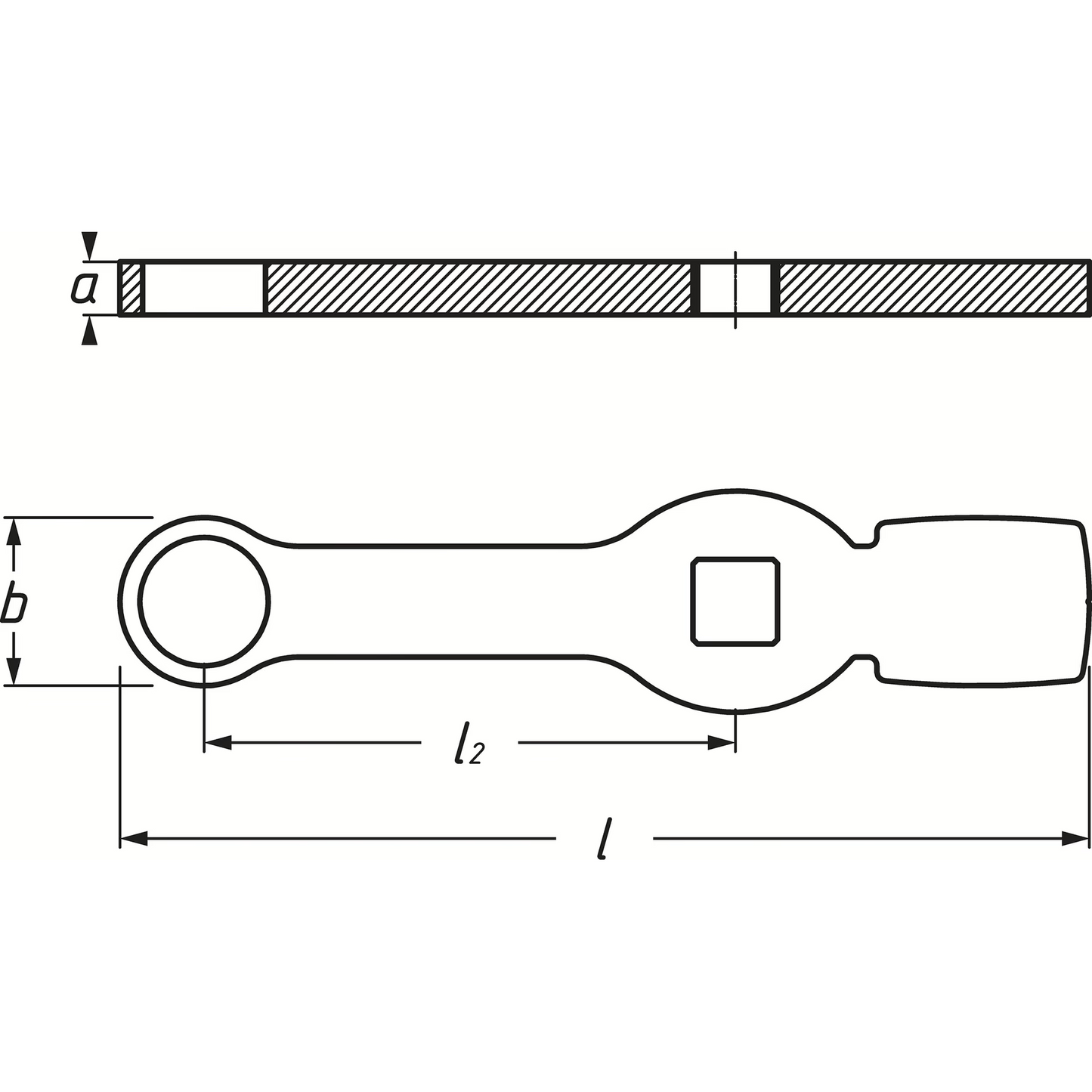 Hazet 2872SZ-24 Box-end wrench - with 2 striking faces