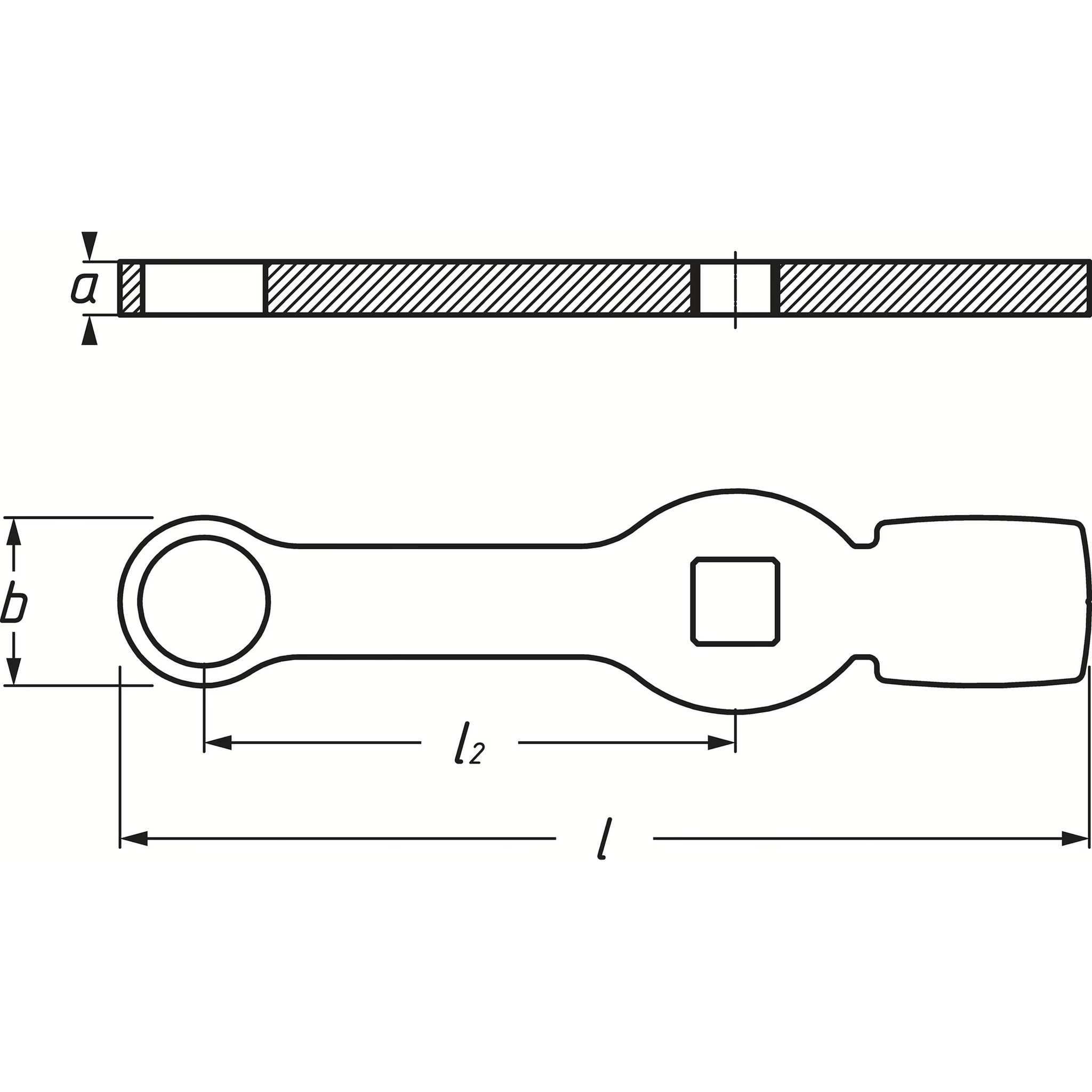 Hazet 2872SZ-26 Box-end wrench - with 2 striking faces