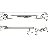 Hazet 612N-11 Brake line wrench - open