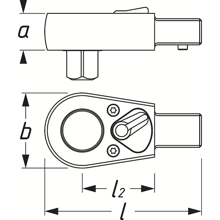 Hazet 6404-1 - Insert reversible ratchet