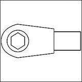 Hazet 6408-1 Insert Reversible Ratchet for Bits 9x12mm 5/16" Hex Output