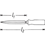 Hazet 821-1 Hollow Three-Square Scraper 150mm